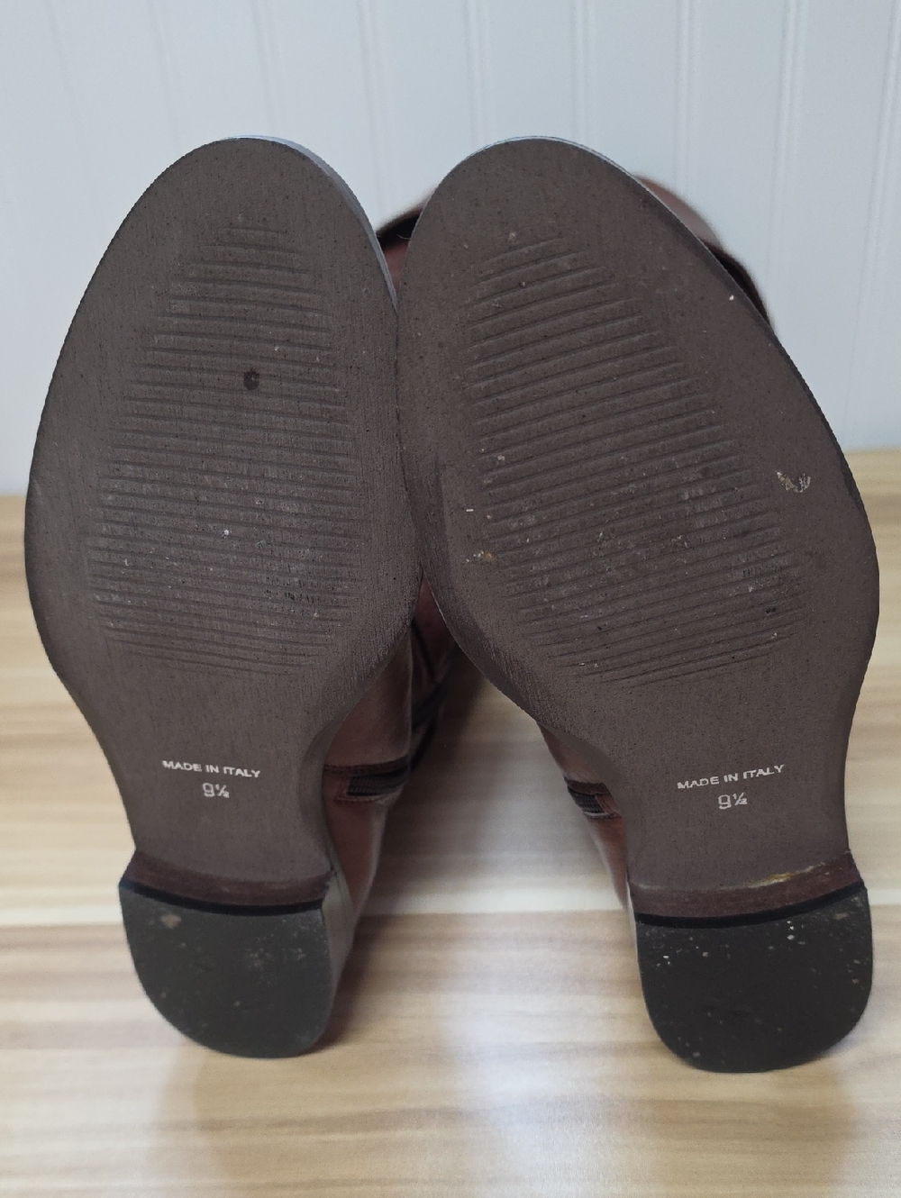 Garnet Hill Brown Italy Women's Riding Boot Zipper Low Heel Size 9.5 - Picture 9 of 12